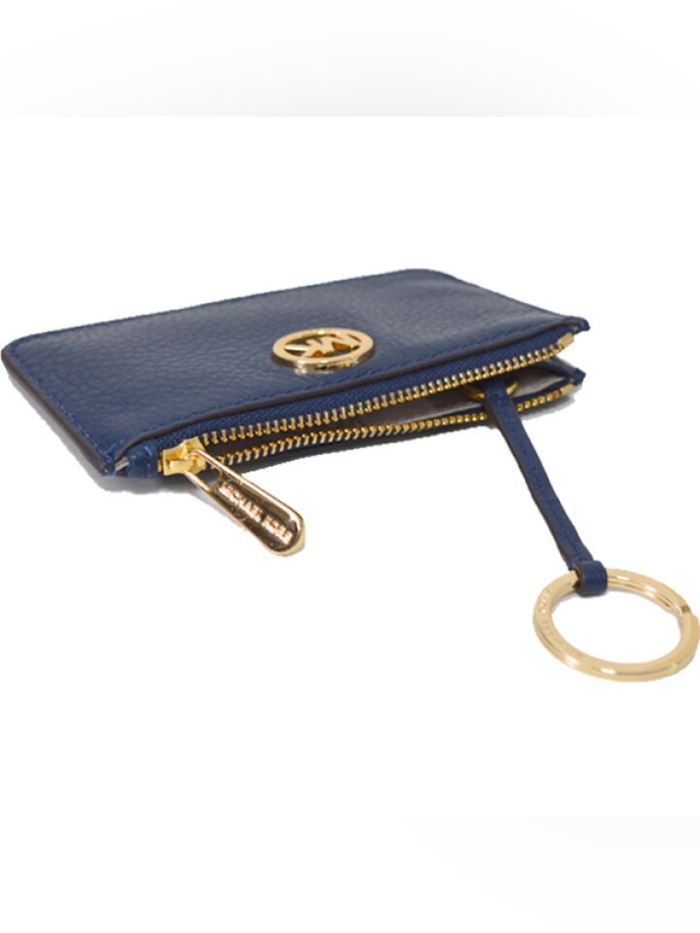 Michael Kors Royal Blue Key Pouch with Gold Logo - Picture 4 of 11
